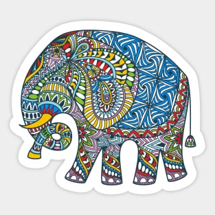 Decorated Indian Elephant Sticker